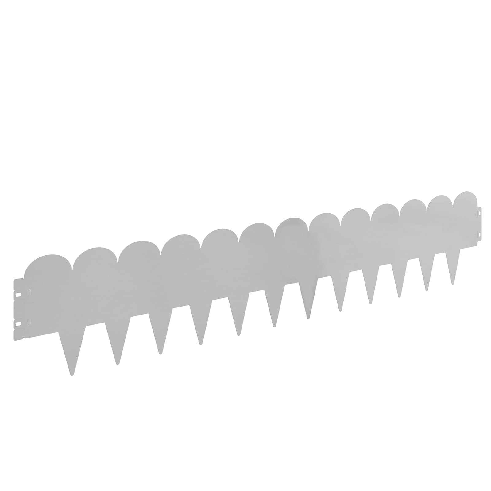 vidaXL Krawężnik do trawnika 20 pcs 103 x 20 cm Stal srebrny