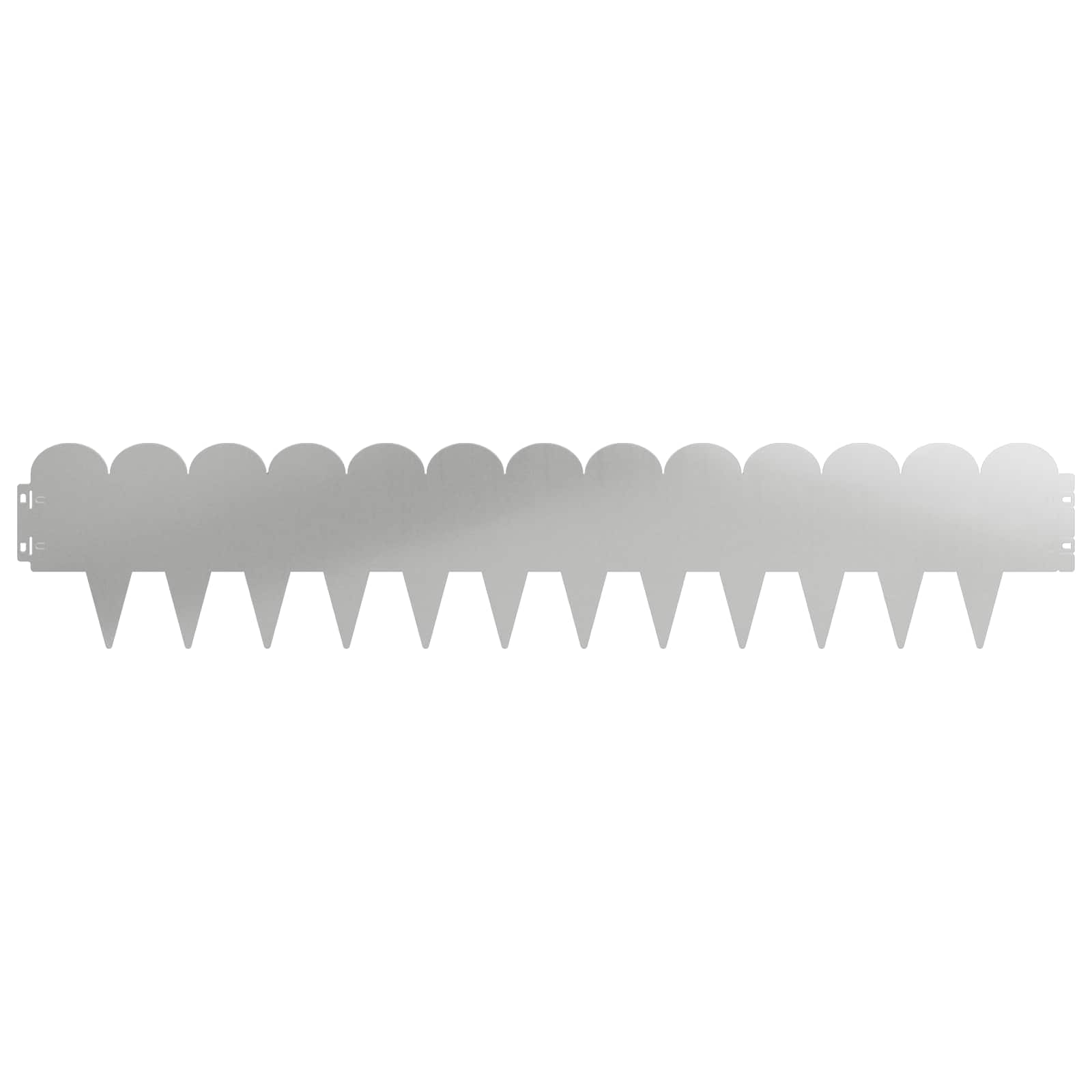 vidaXL Krawężnik do trawnika 20 pcs 103 x 20 cm Stal srebrny