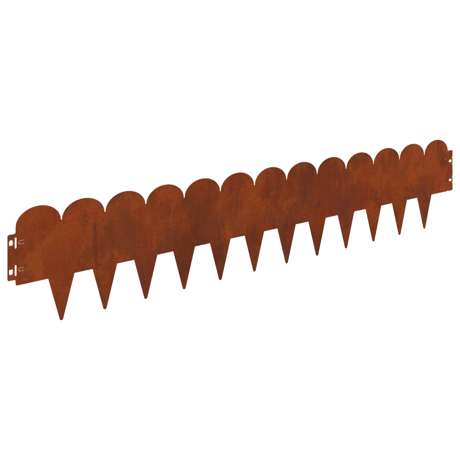 vidaXL Krawężnik do trawnika 30 pcs 103 x 20 cm Stal Rdzawy