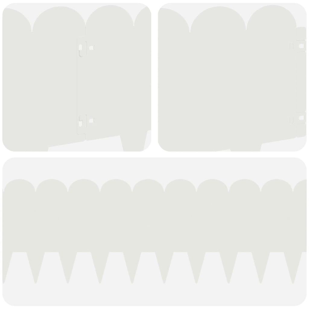 vidaXL Krawężnik do trawnika 10 pcs 103 x 25 cm Stal Biały