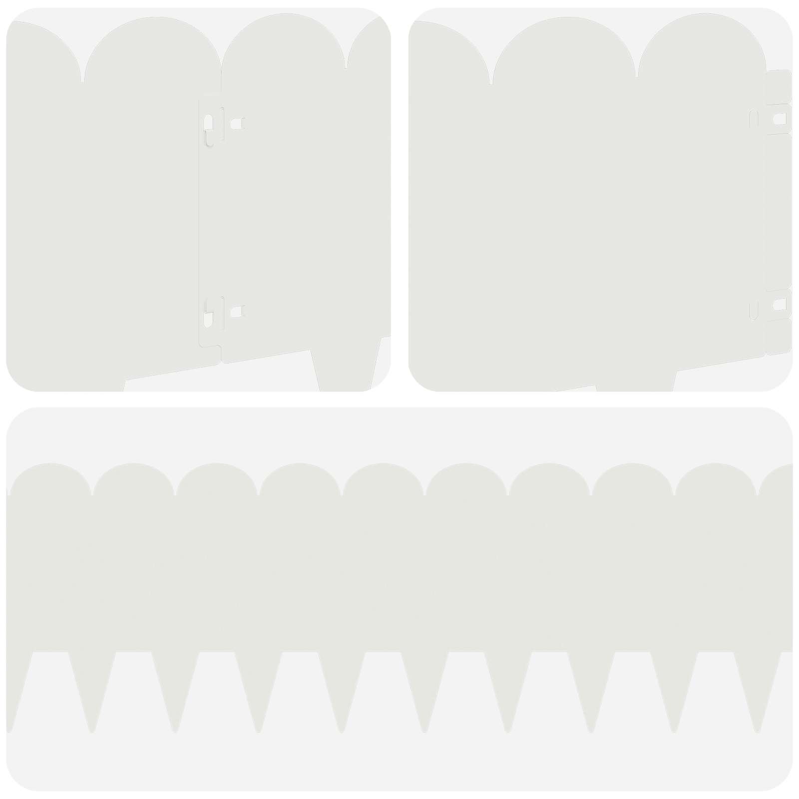 vidaXL Krawężnik do trawnika 20 pcs 103 x 25 cm Stal Biały