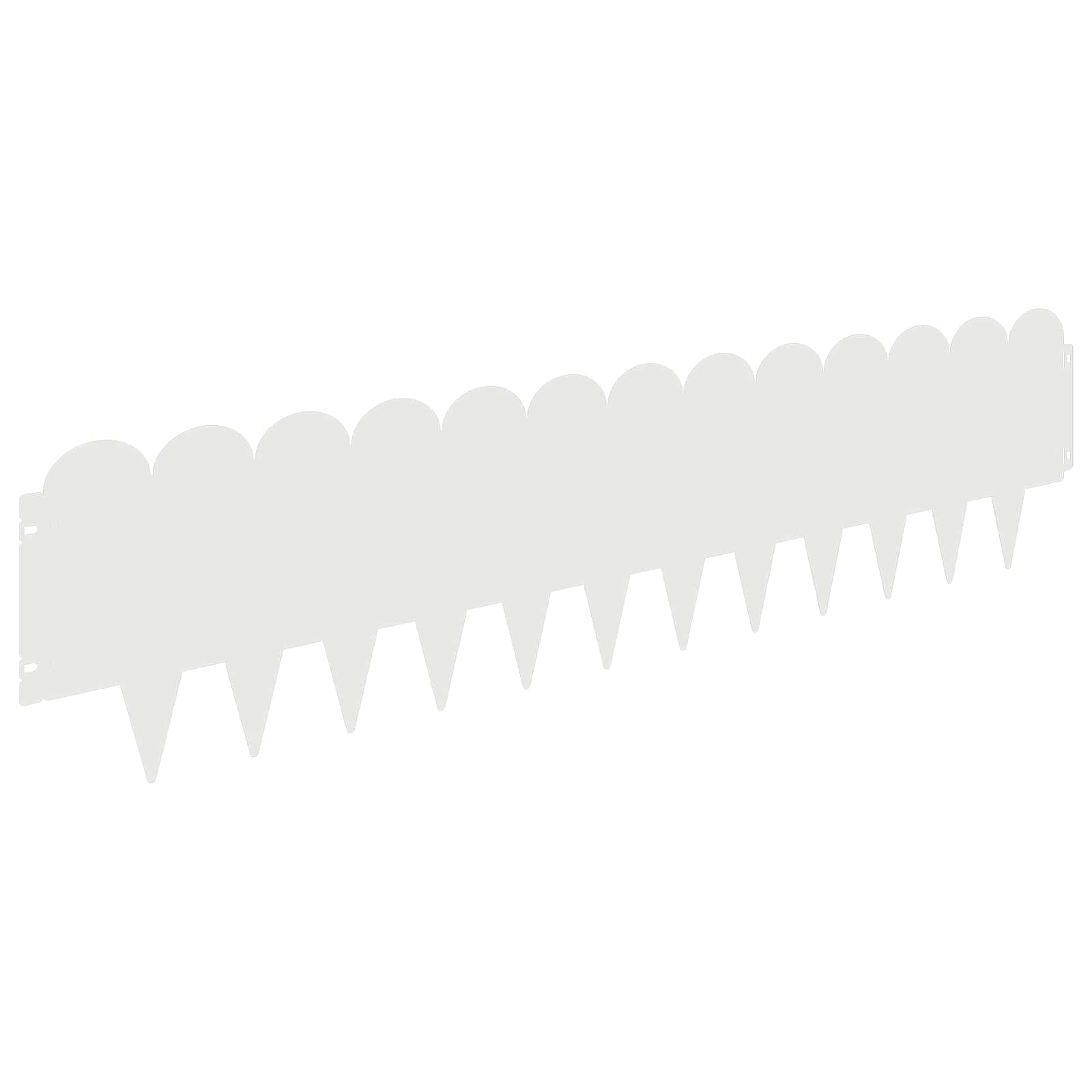 vidaXL Krawężnik do trawnika 20 pcs 103 x 25 cm Stal Biały