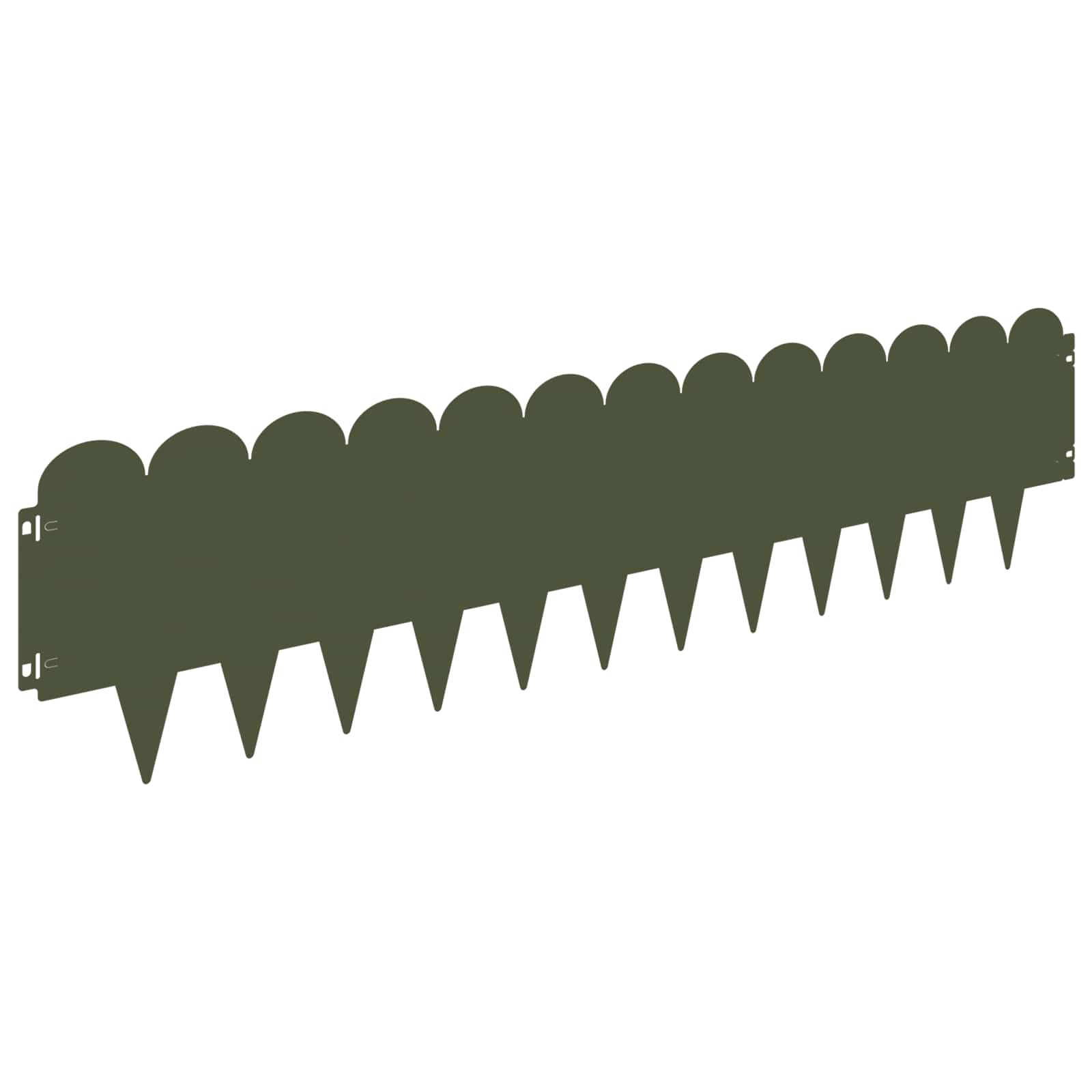 vidaXL Krawężnik do trawnika 10 pcs 103 x 25 cm Stal Oliwkowy zielony