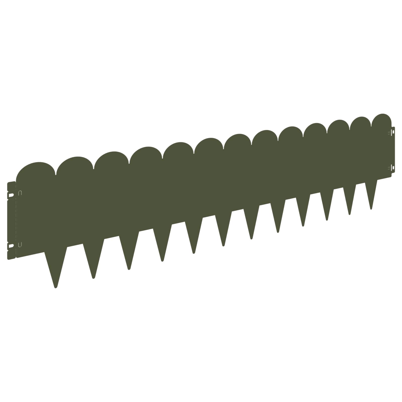 vidaXL Krawężnik do trawnika 20 pcs 103 x 25 cm Stal Oliwkowy zielony
