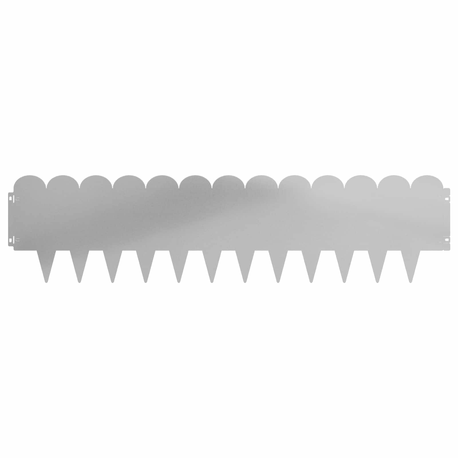 vidaXL Krawężnik do trawnika 30 pcs 103 x 25 cm Stal srebrny