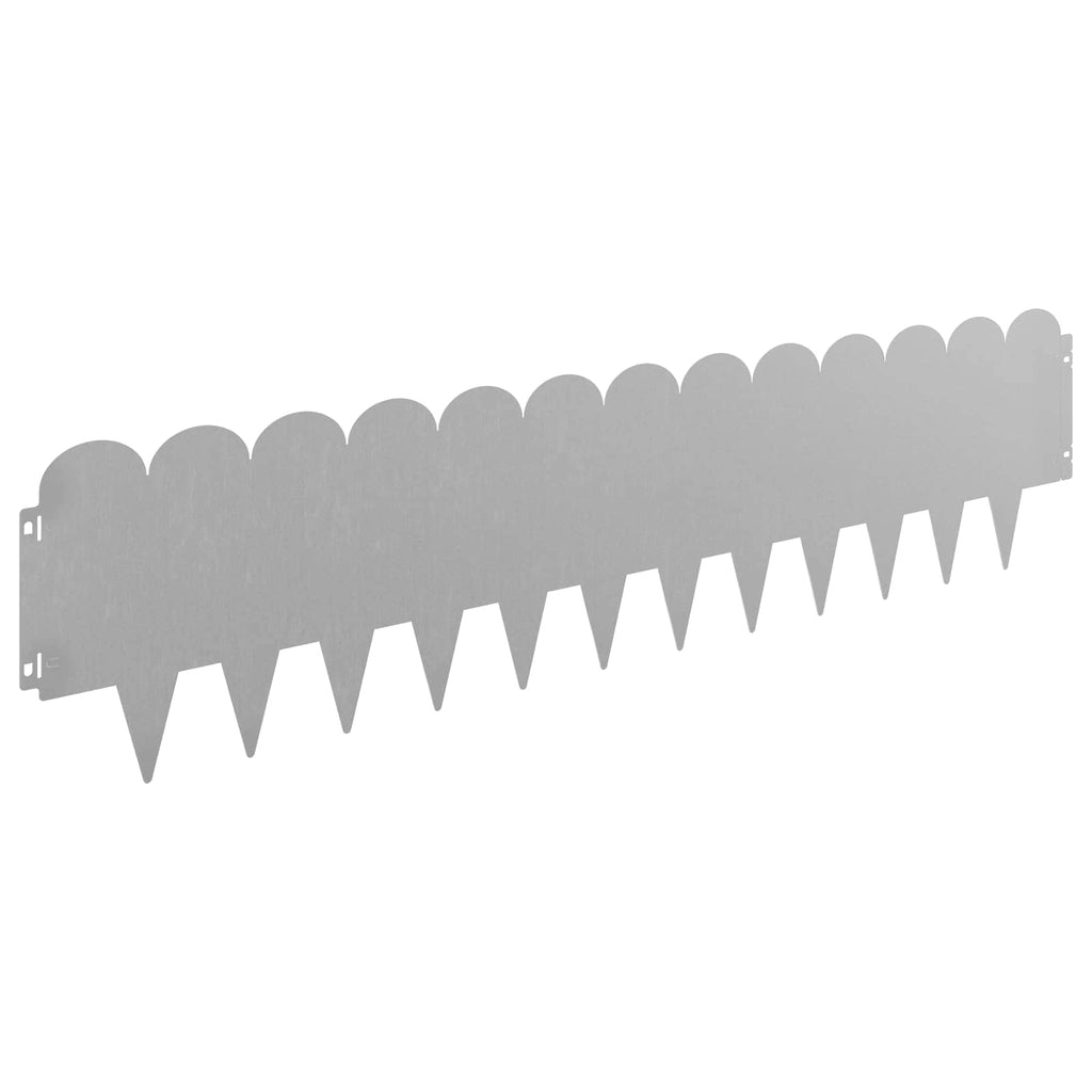 vidaXL Krawężnik do trawnika 10 pcs 103 x 25 cm Stal Rdzawy
