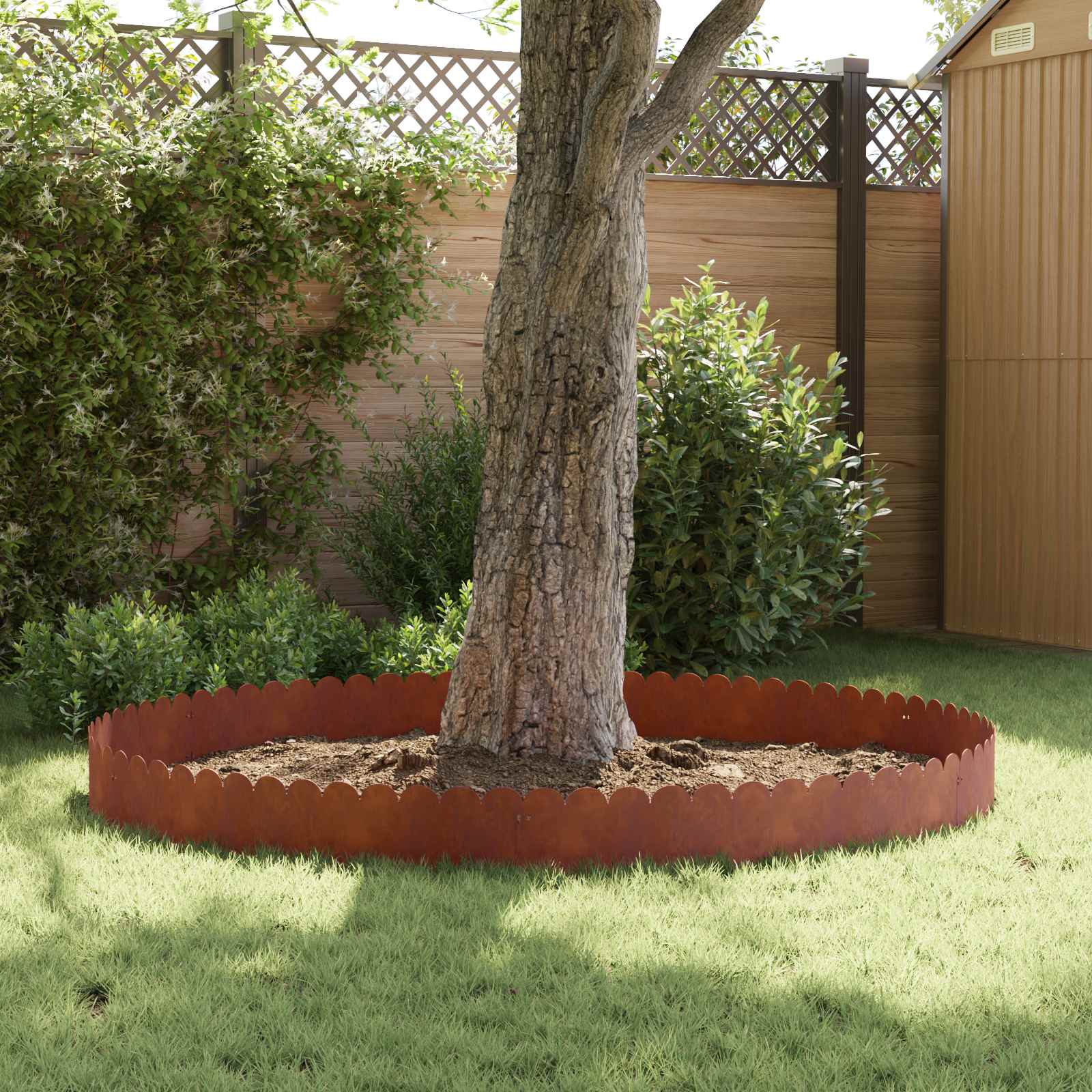 vidaXL Krawężnik do trawnika 20 pcs 103 x 25 cm Stal Rdzawy