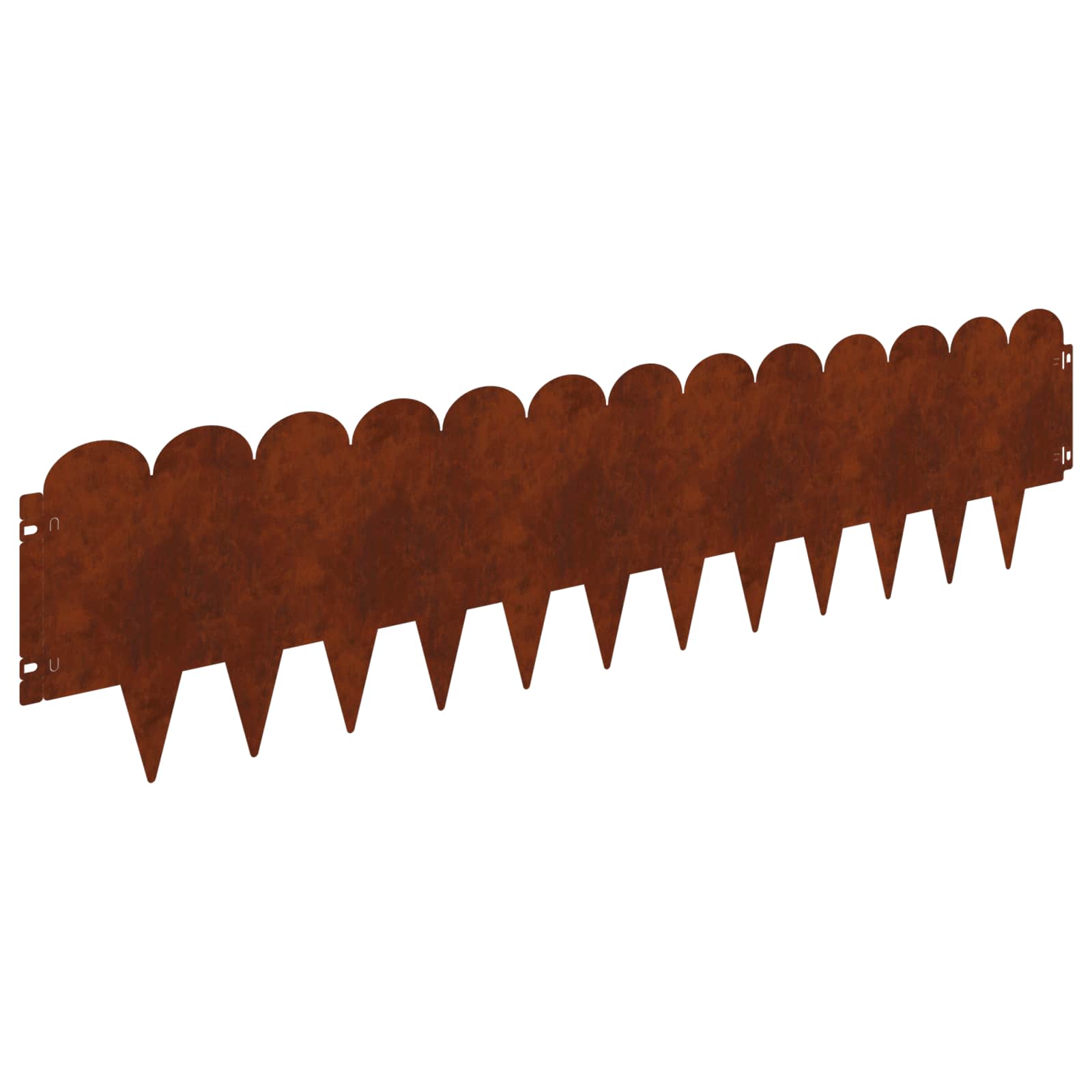 vidaXL Krawężnik do trawnika 20 pcs 103 x 25 cm Stal Rdzawy