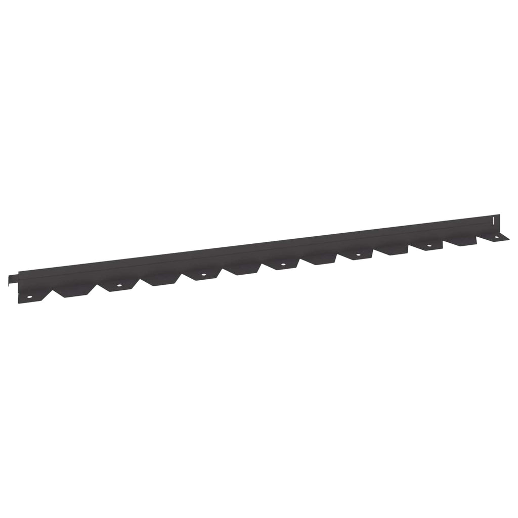 vidaXL Krawężnik do trawnika 30 pcs 102 x 4 x 4 cm Stal Czarny