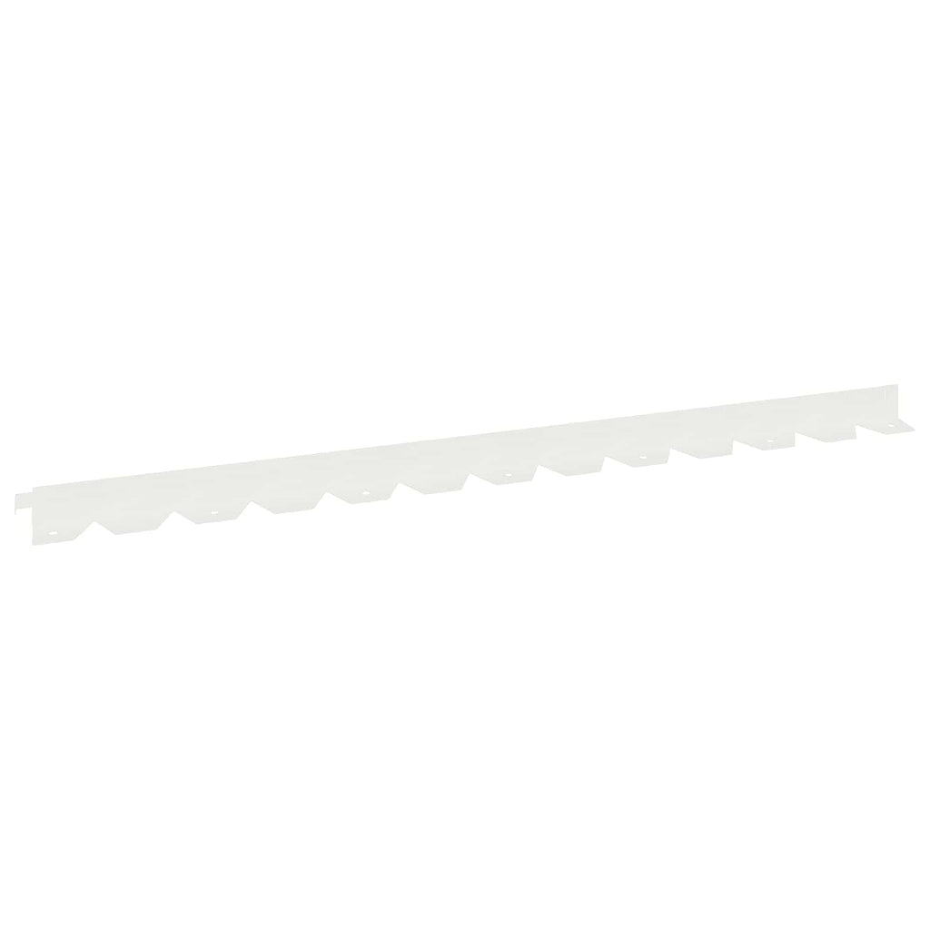 vidaXL Krawężnik do trawnika 10 pcs 102 x 4 x 4 cm Stal Biały