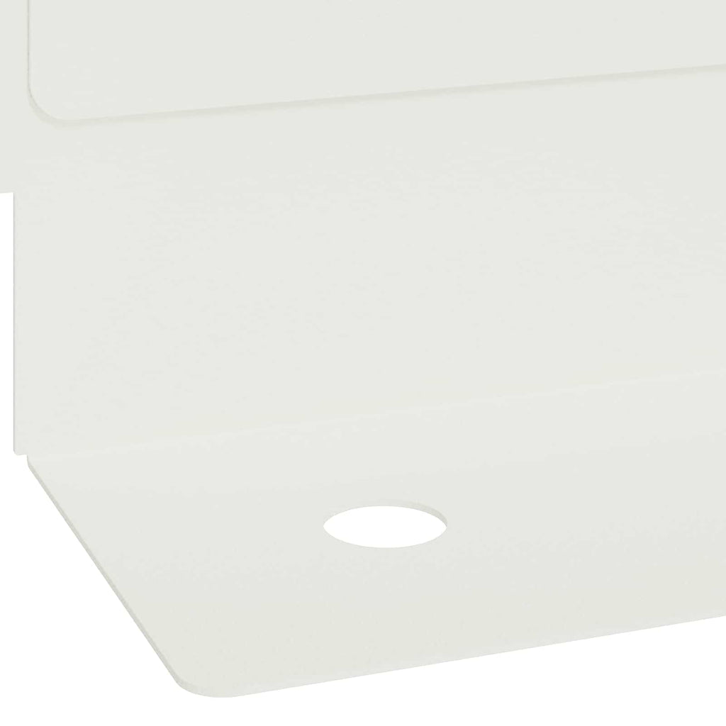 vidaXL Krawężnik do trawnika 30 pcs 102 x 4 x 4 cm Stal Biały