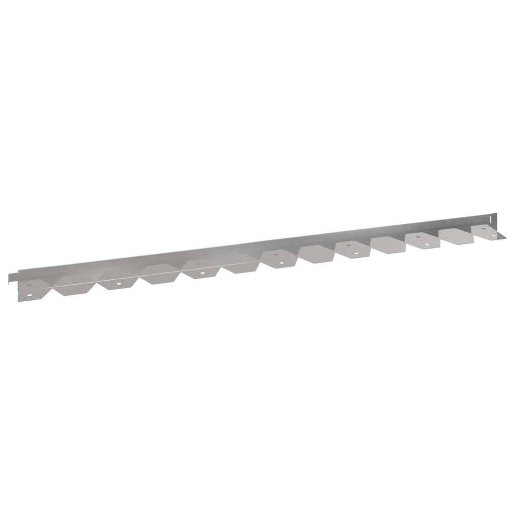 vidaXL Krawężnik do trawnika 20 pcs 102 x 4 x 4 cm Stal srebrny