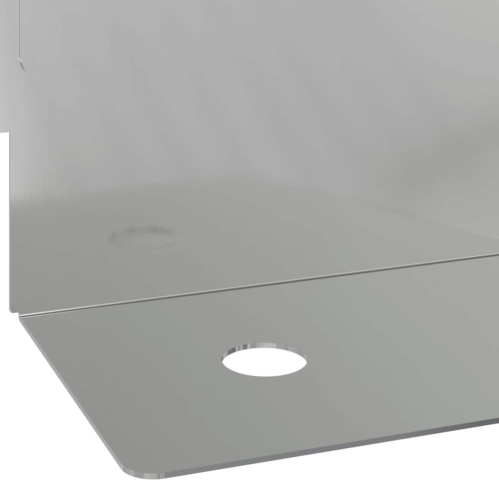 vidaXL Krawężnik do trawnika 20 pcs 102 x 4 x 4 cm Stal srebrny