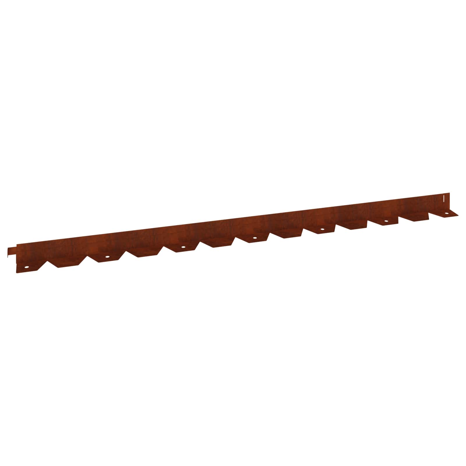 vidaXL Krawężnik do trawnika 10 pcs 102 x 4 x 4 cm Stal Rdzawy