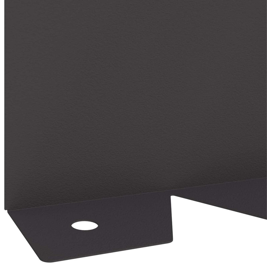 vidaXL Krawężnik do trawnika 20 szt. 102 x 10 x 4 cm Stal Czarny