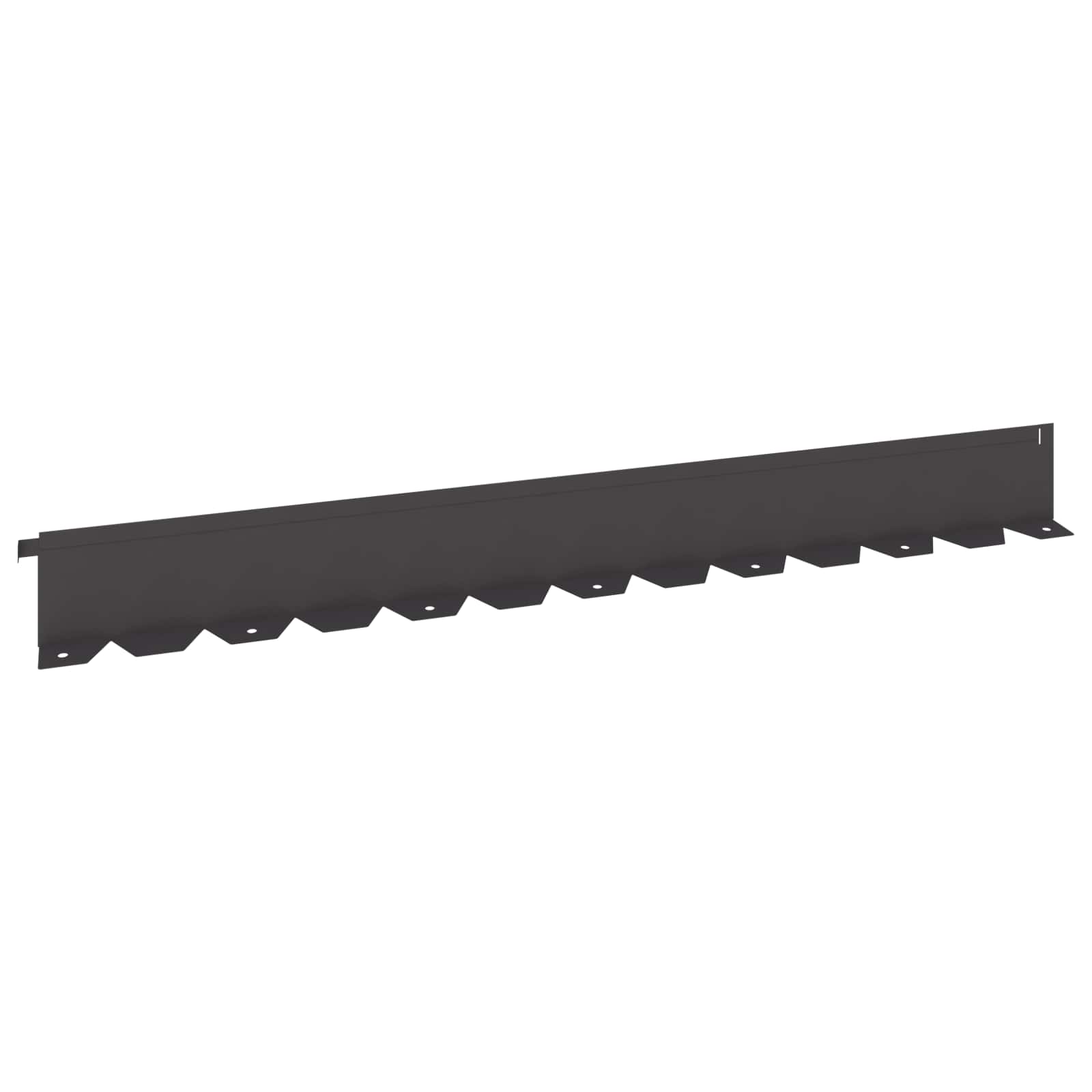 vidaXL Krawężnik do trawnika 30 szt. 102 x 10 x 4 cm Stal Czarny