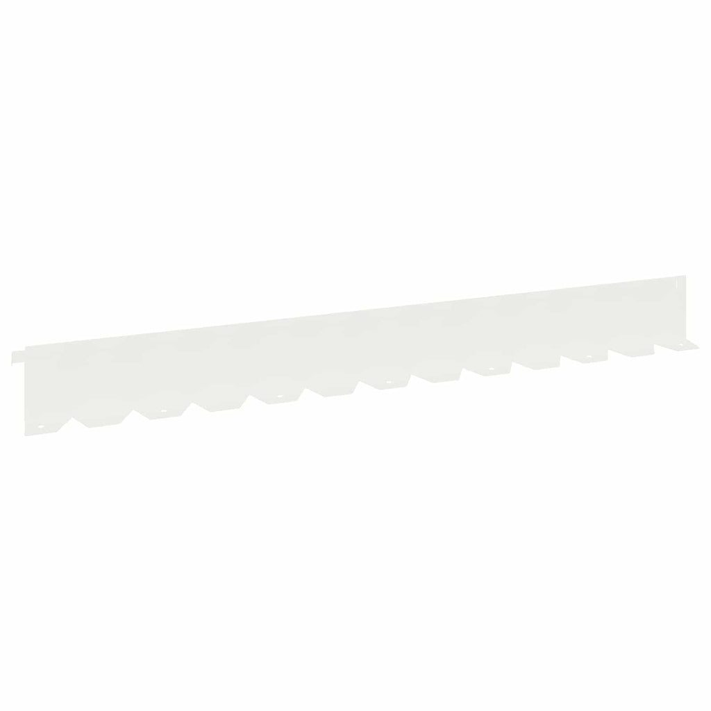 vidaXL Krawężnik do trawnika 10 pcs 102 x 10 x 4 cm Stal Biały