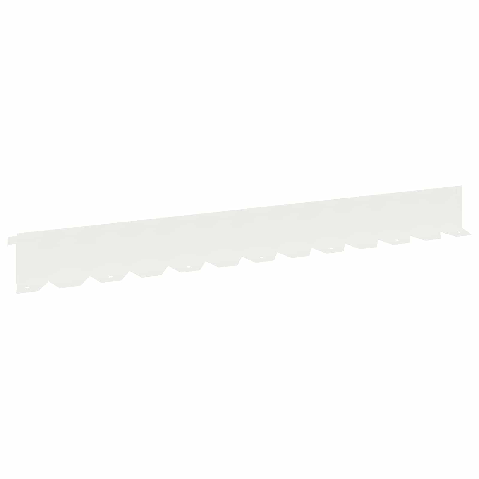 vidaXL Krawężnik do trawnika 20 pcs 102 x 10 x 4 cm Stal Biały