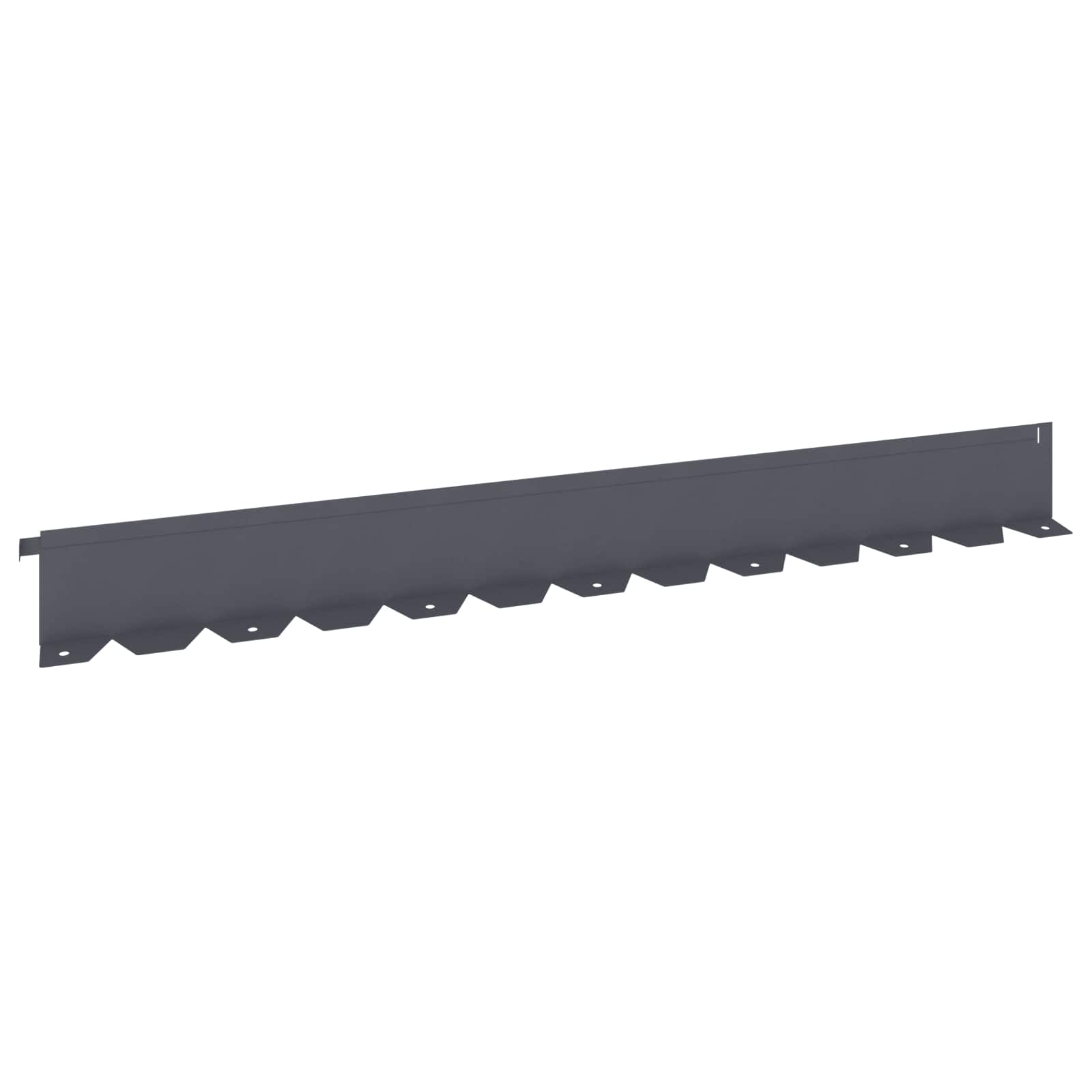vidaXL Krawężnik do trawnika 20 szt. 102 x 10 x 4 cm Stal antracytowy