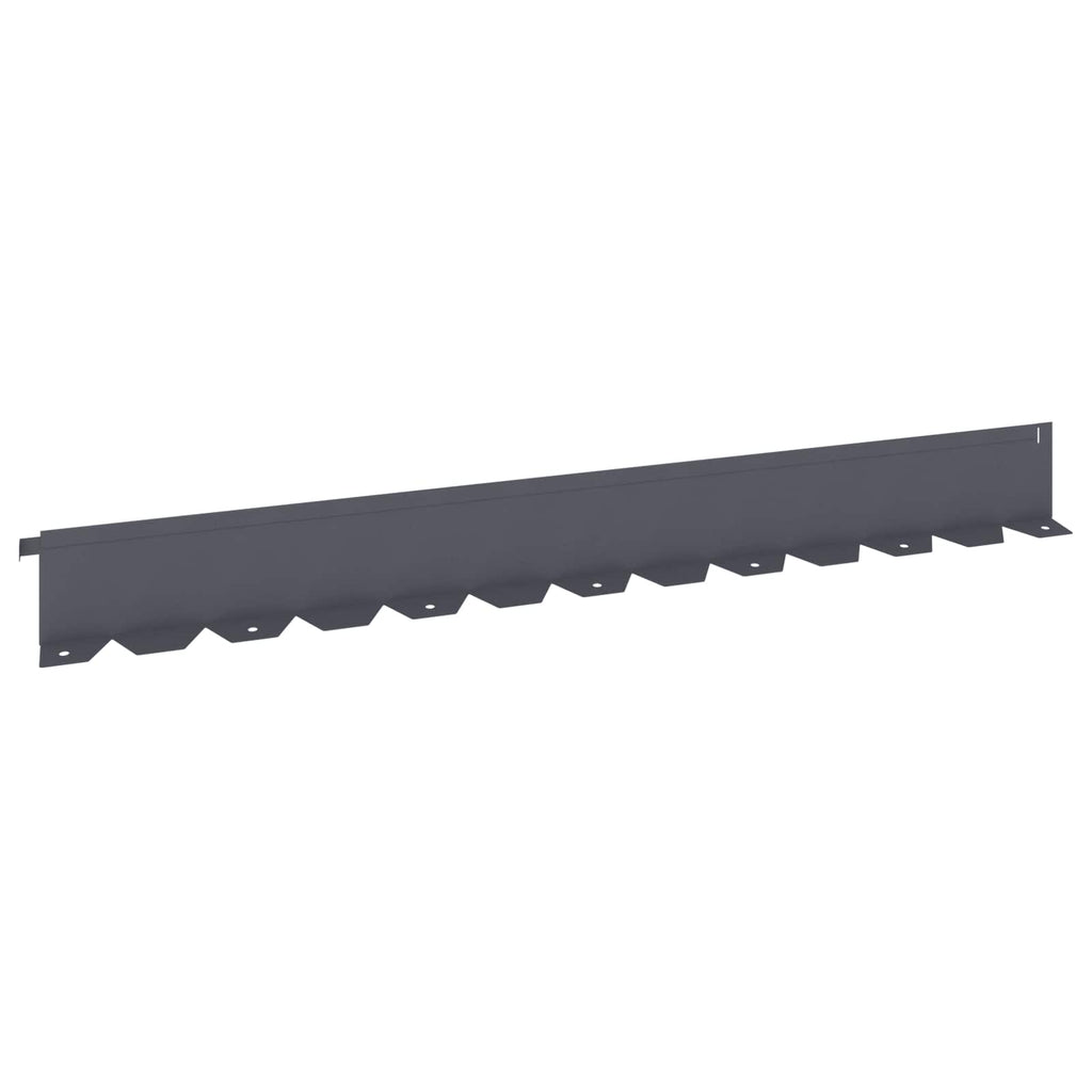 vidaXL Krawężnik do trawnika 30 szt. 102 x 10 x 4 cm Stal antracytowy