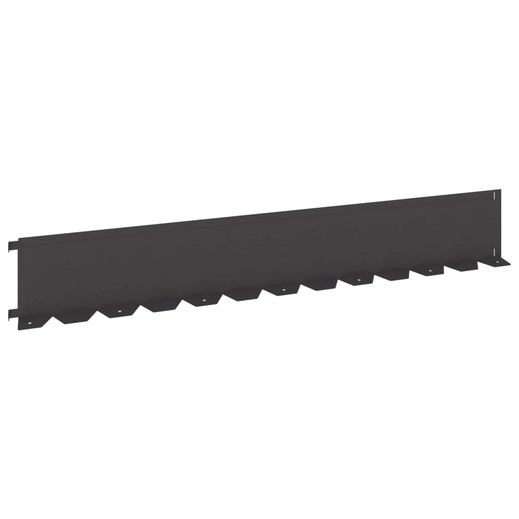 vidaXL Krawężnik do trawnika 20 pcs 102 x 15 x 4 cm Stal Czarny