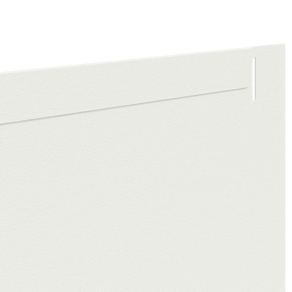 vidaXL Krawężnik do trawnika 10 pcs 102 x 15 x 4 cm Stal Biały