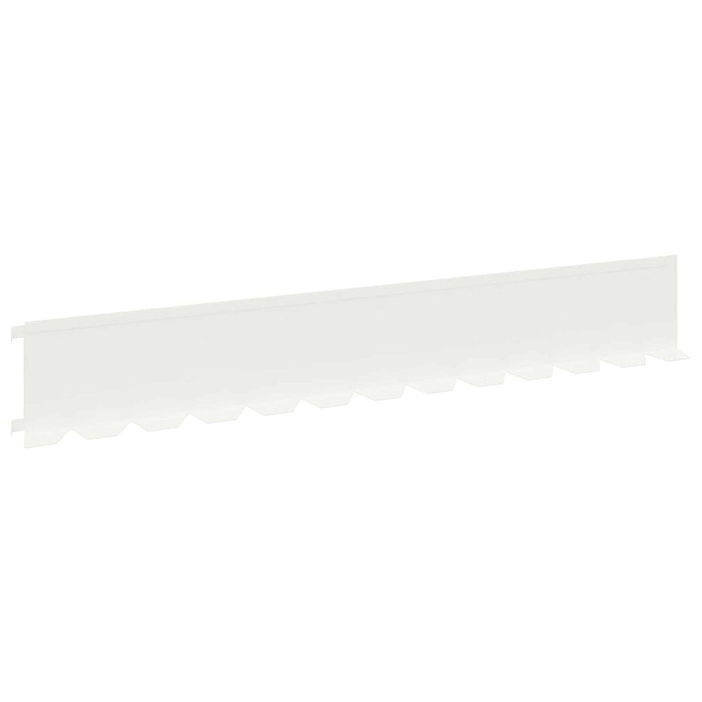 vidaXL Krawężnik do trawnika 10 pcs 102 x 15 x 4 cm Stal Biały