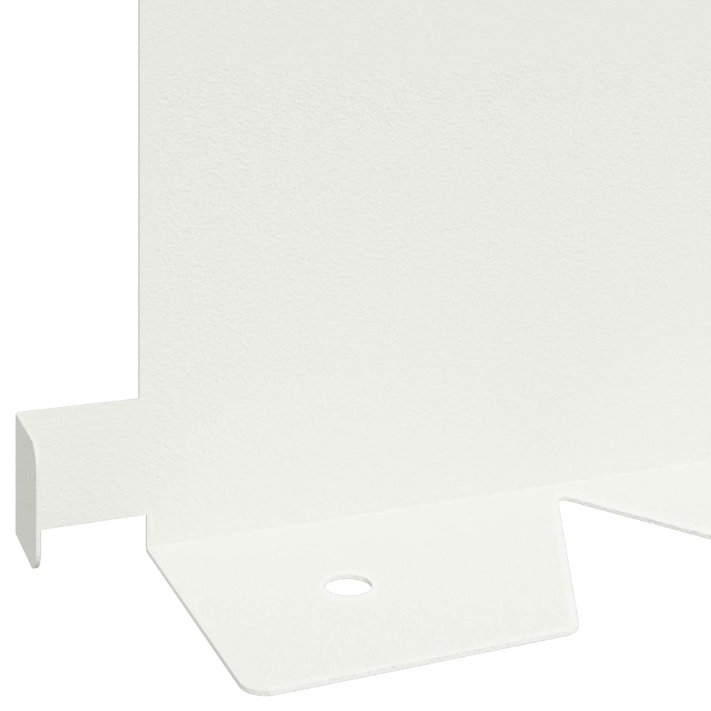 vidaXL Krawężnik do trawnika 20 pcs 102 x 15 x 4 cm Stal Biały