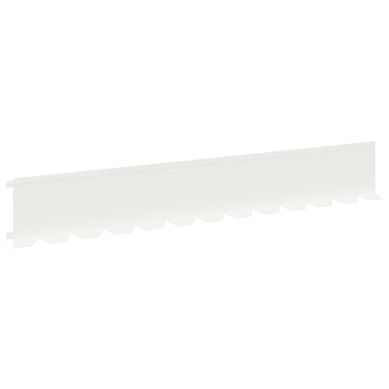 vidaXL Krawężnik do trawnika 20 pcs 102 x 15 x 4 cm Stal Biały