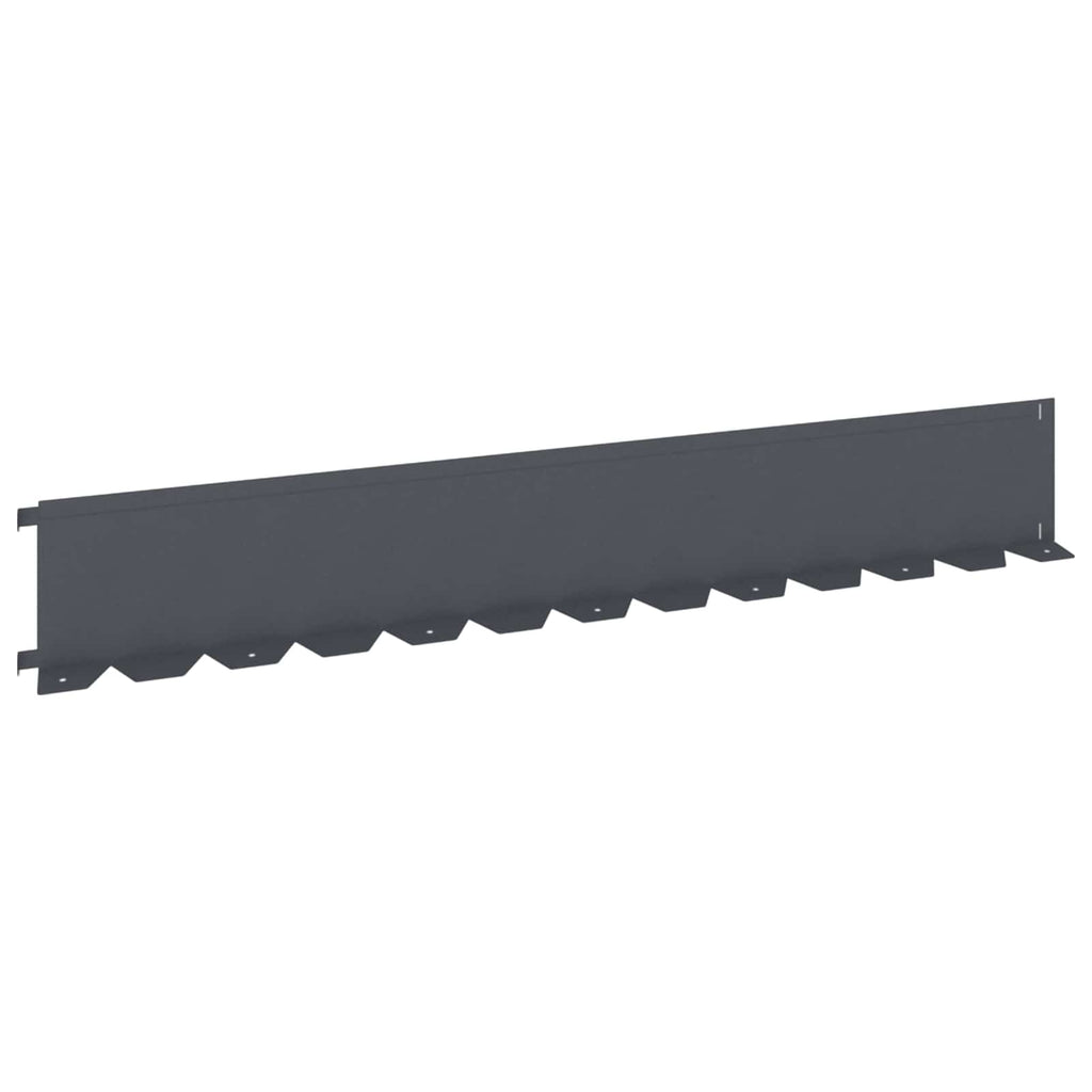 vidaXL Krawężnik do trawnika 10 pcs 102 x 15 x 4 cm Stal antracytowy