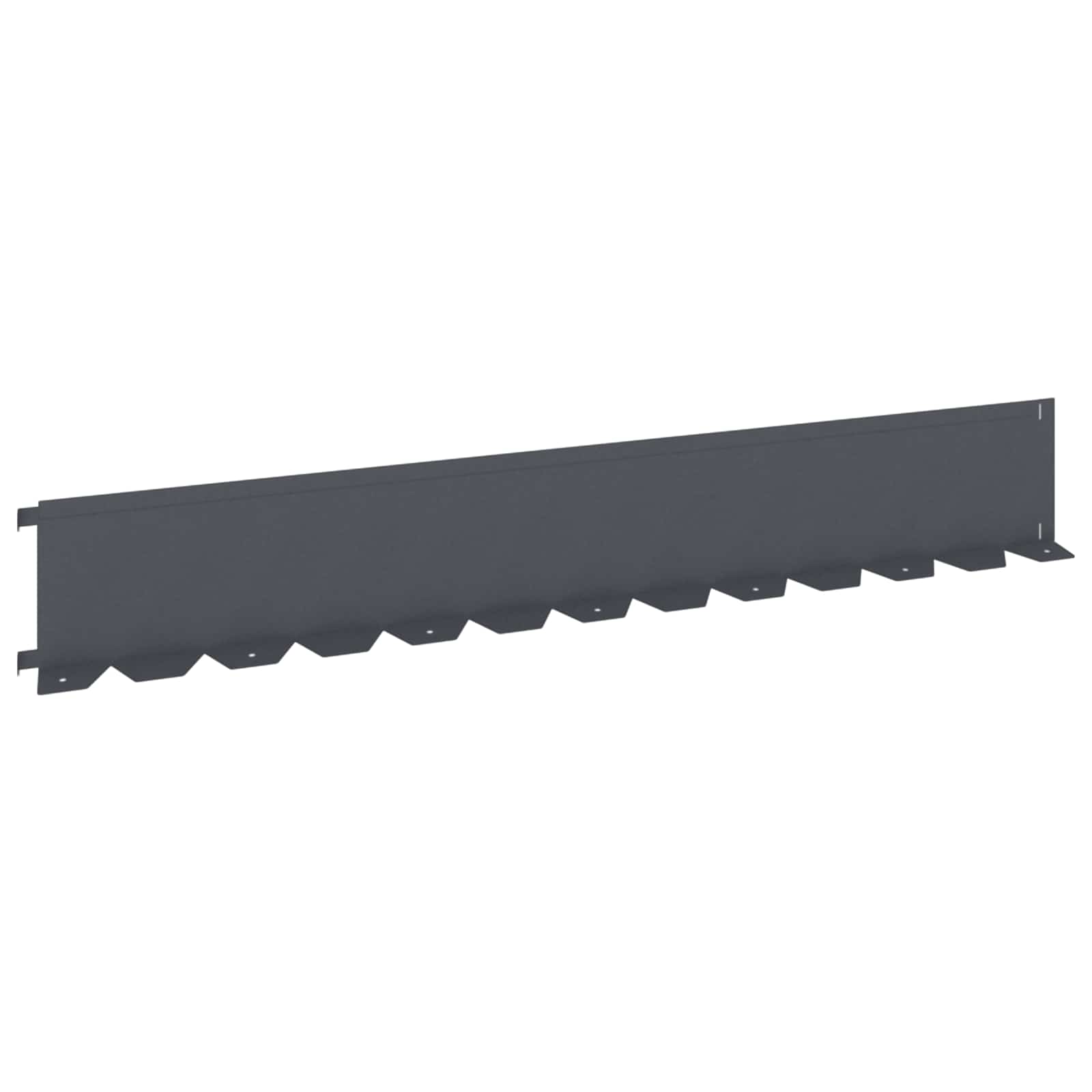 vidaXL Krawężnik do trawnika 10 pcs 102 x 15 x 4 cm Stal antracytowy