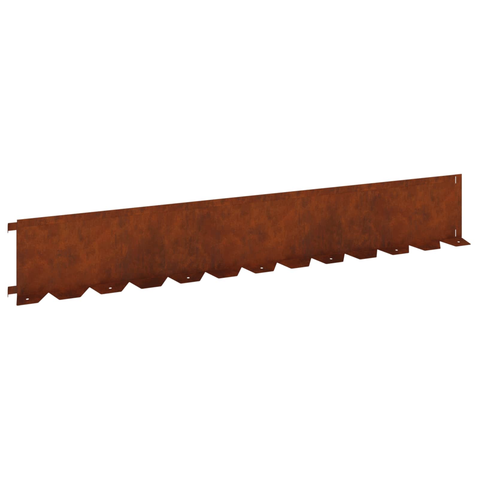 vidaXL Krawężnik do trawnika 30 pcs 102 x 15 x 4 cm Stal Rdzawy