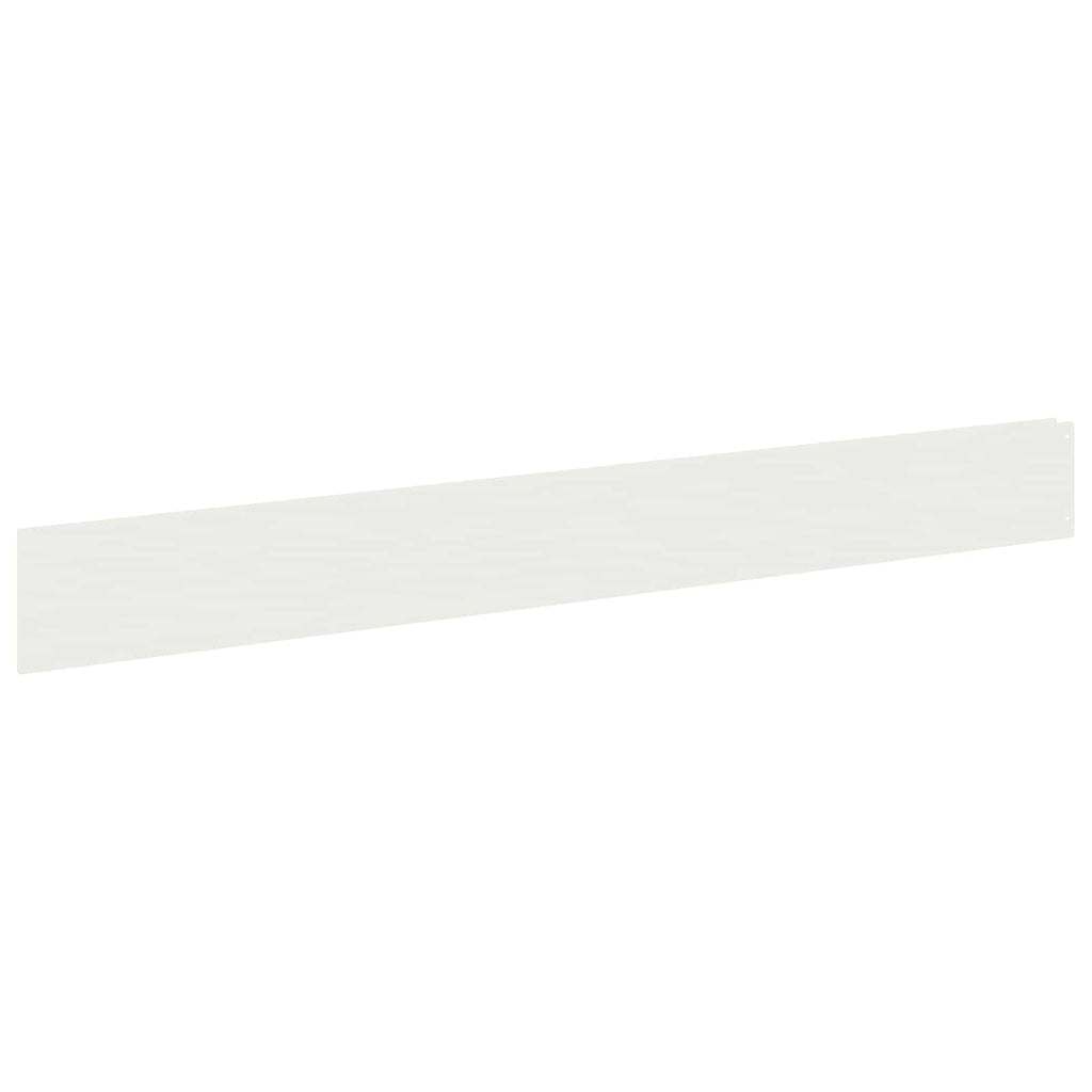 vidaXL Krawężnik do trawnika 30 szt. 100 x 12 cm Stal Biały