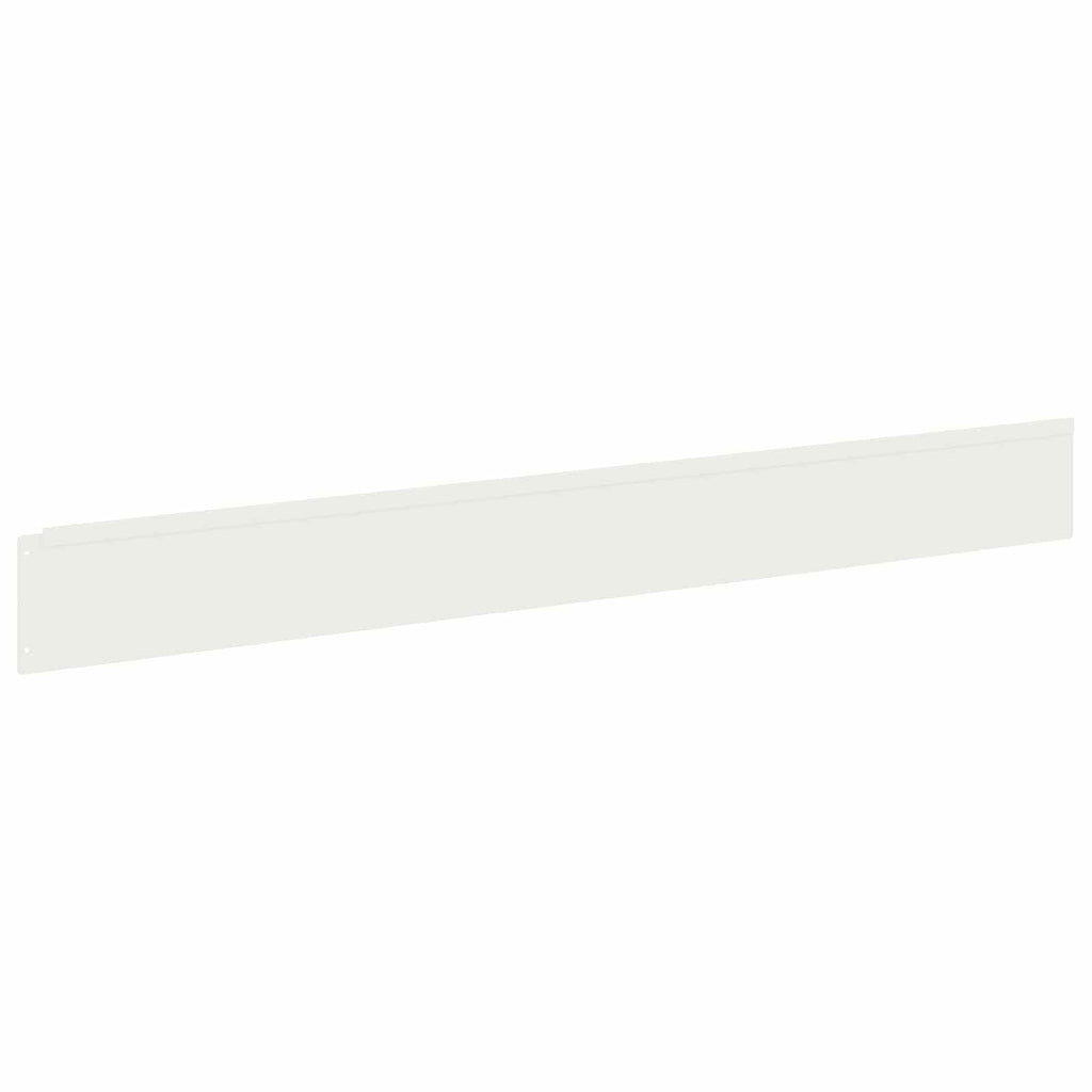 vidaXL Krawężnik do trawnika 30 szt. 100 x 12 cm Stal Biały