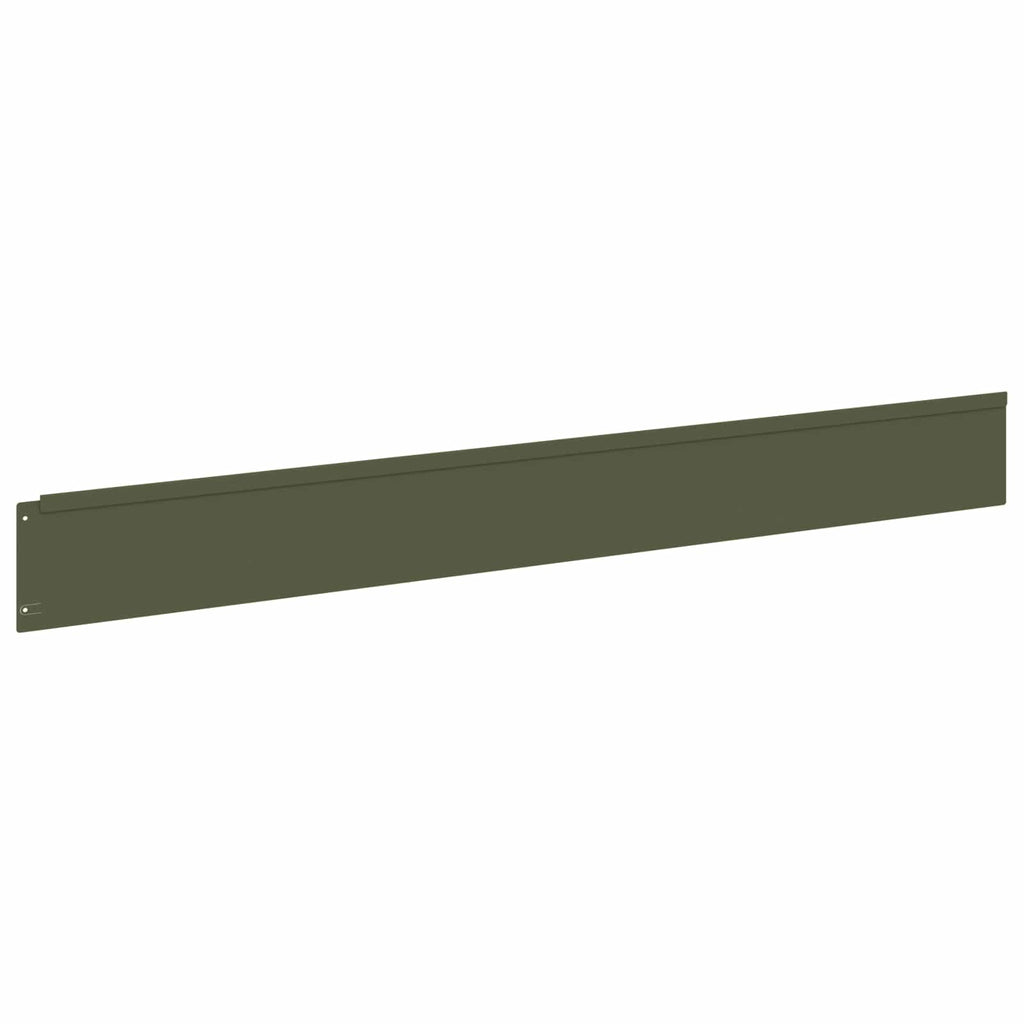 vidaXL Krawężnik do trawnika 30 pcs 100 x 12 cm Stal Oliwkowy zielony