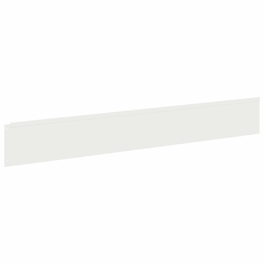 vidaXL Krawężnik do trawnika 10 pcs 100 x 15 cm Stal Biały