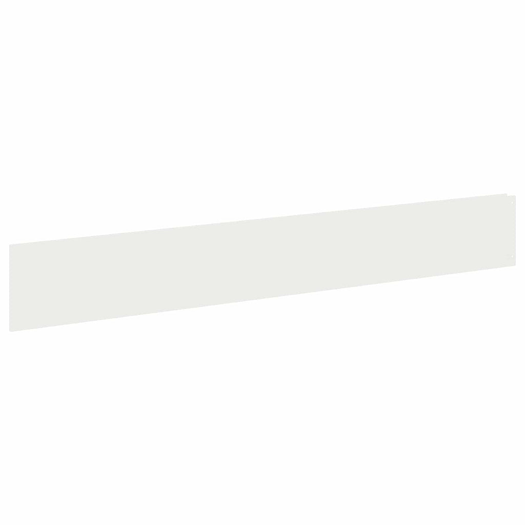 vidaXL Krawężnik do trawnika 20 pcs 100 x 15 cm Stal Biały