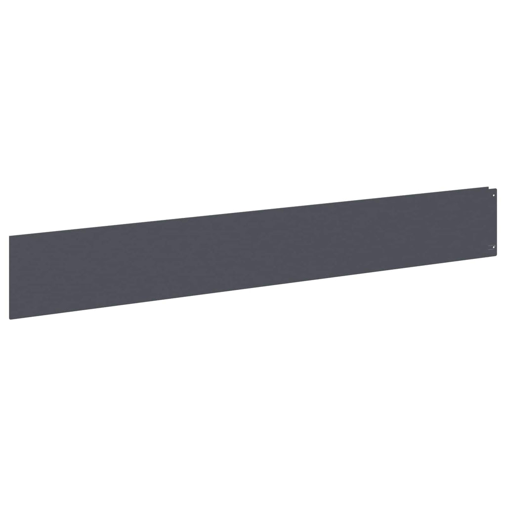 vidaXL Krawężnik do trawnika 10 pcs 100 x 15 cm Stal antracytowy