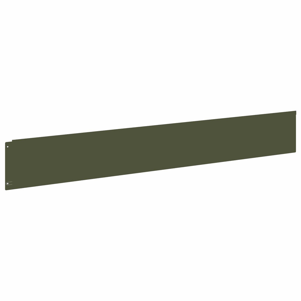 vidaXL Krawężnik do trawnika 10 pcs 100 x 15 cm Stal Oliwkowy zielony