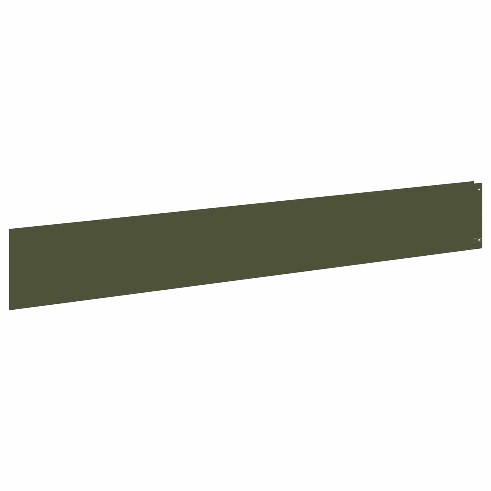 vidaXL Krawężnik do trawnika 20 pcs 100 x 15 cm Stal Oliwkowy zielony