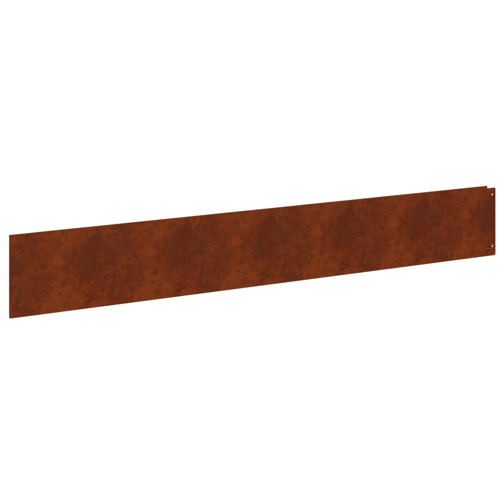 vidaXL Krawężnik do trawnika 30 pcs 100 x 15 cm Stal Rdzawy