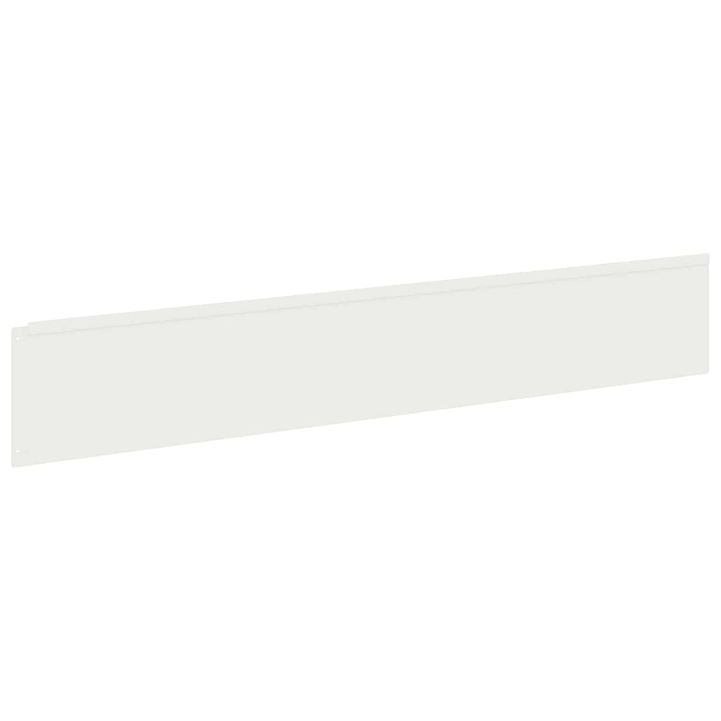 vidaXL Krawężnik do trawnika 10 szt. 100 x 18 cm Stal Biały