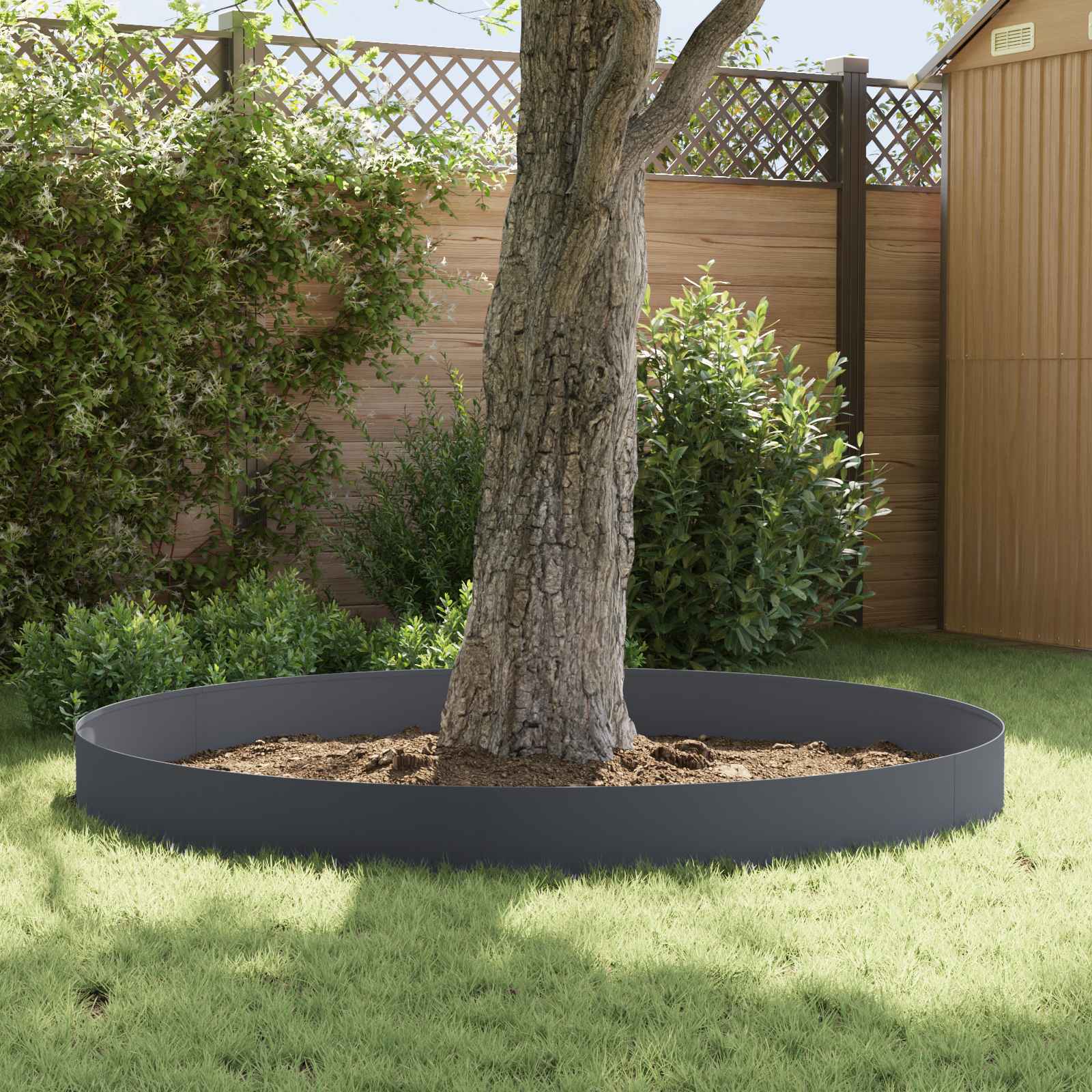 vidaXL Krawężnik do trawnika 30 szt. 100 x 18 cm Stal antracytowy