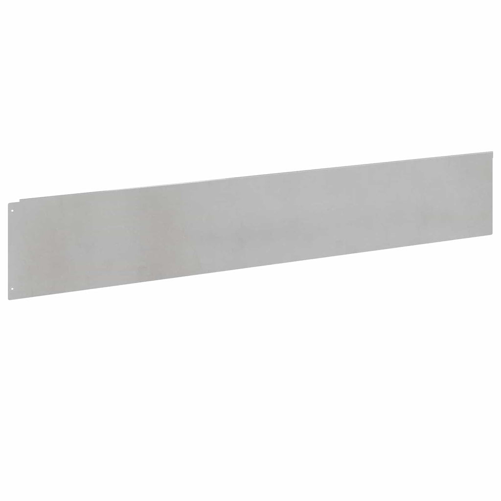 vidaXL Krawężnik do trawnika 20 pcs 100 x 18 cm Stal srebrny