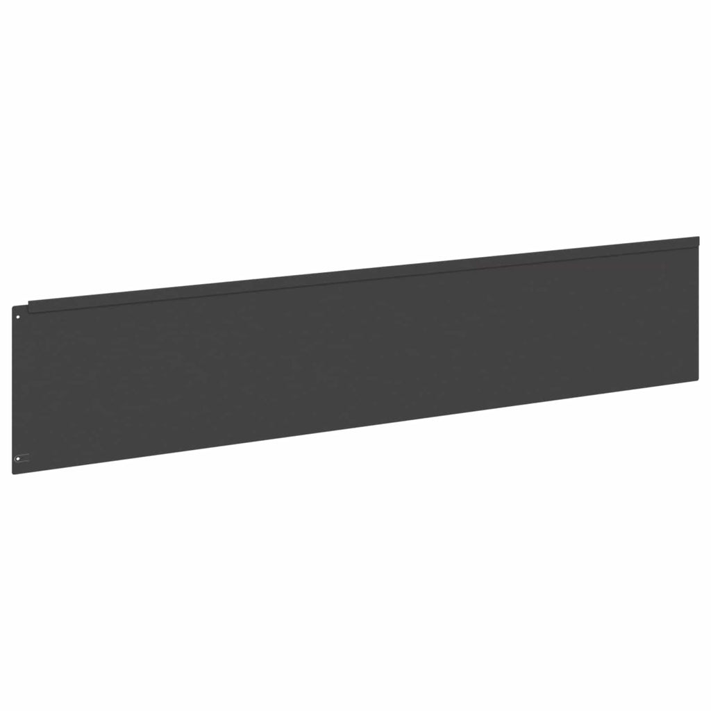 vidaXL Krawężnik do trawnika 10 szt. 100 x 22 cm Stal Czarny