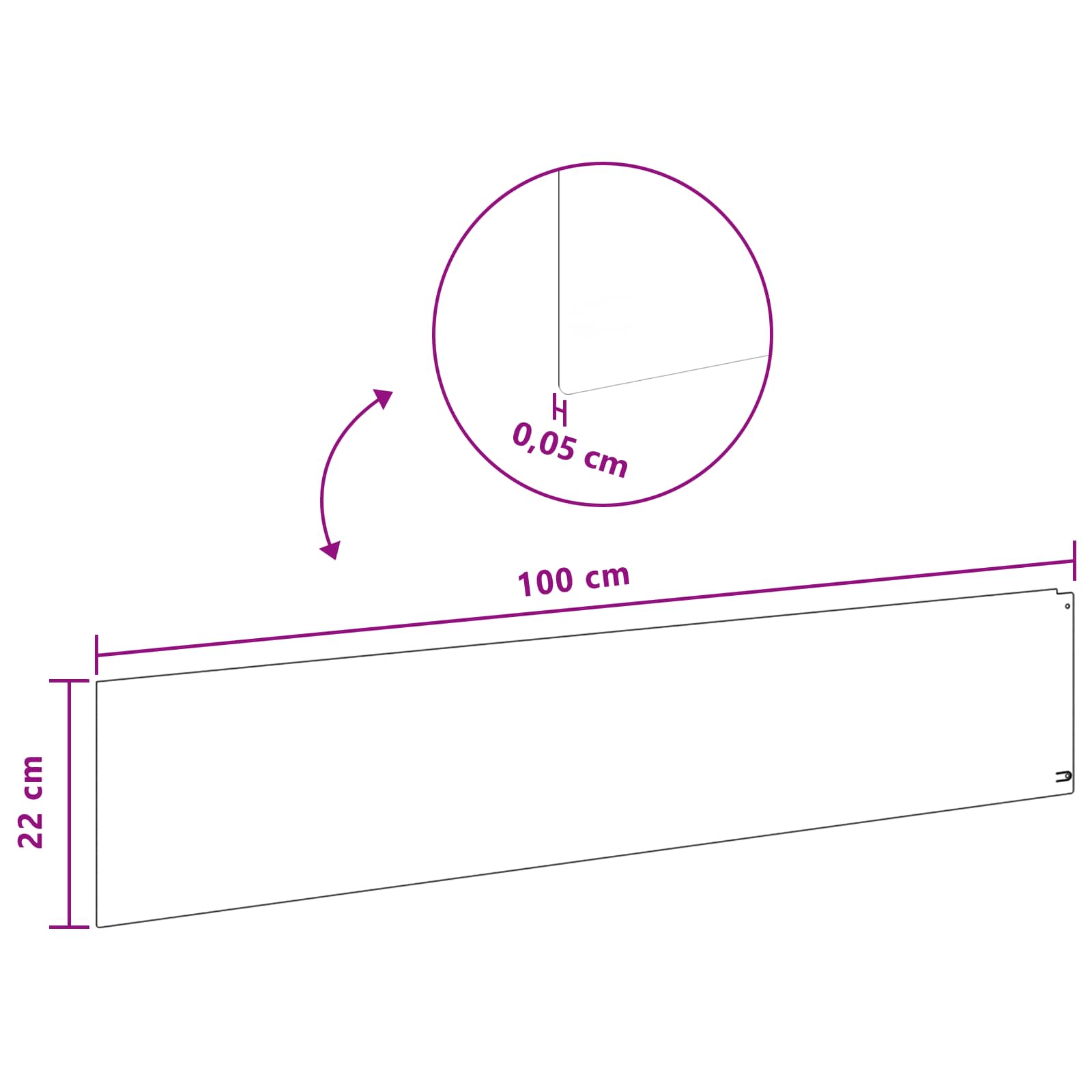 vidaXL Krawężnik do trawnika 10 szt. 100 x 22 cm Stal Czarny