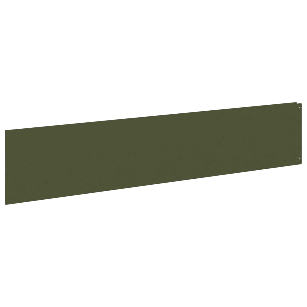 vidaXL Krawężnik do trawnika 10 szt. 100 x 22 cm Stal Oliwkowy zielony