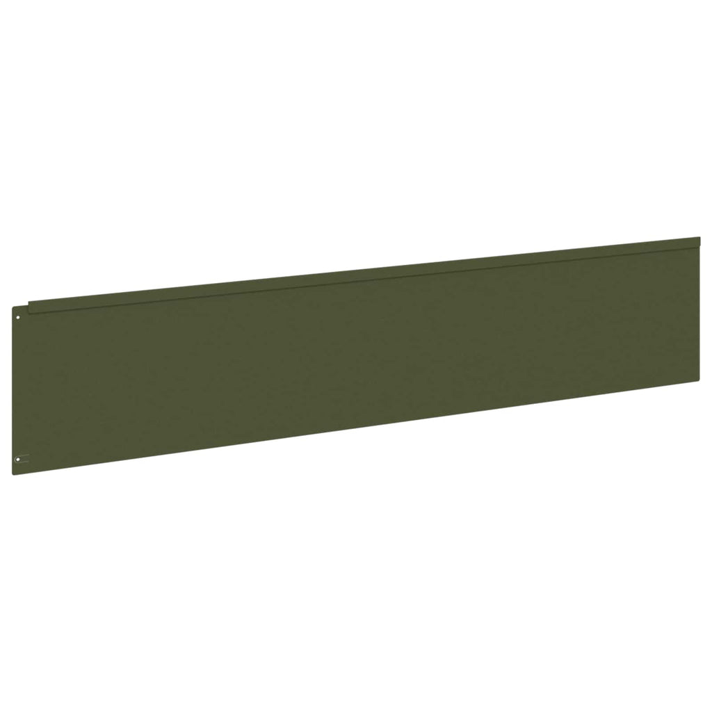 vidaXL Krawężnik do trawnika 10 szt. 100 x 22 cm Stal Oliwkowy zielony