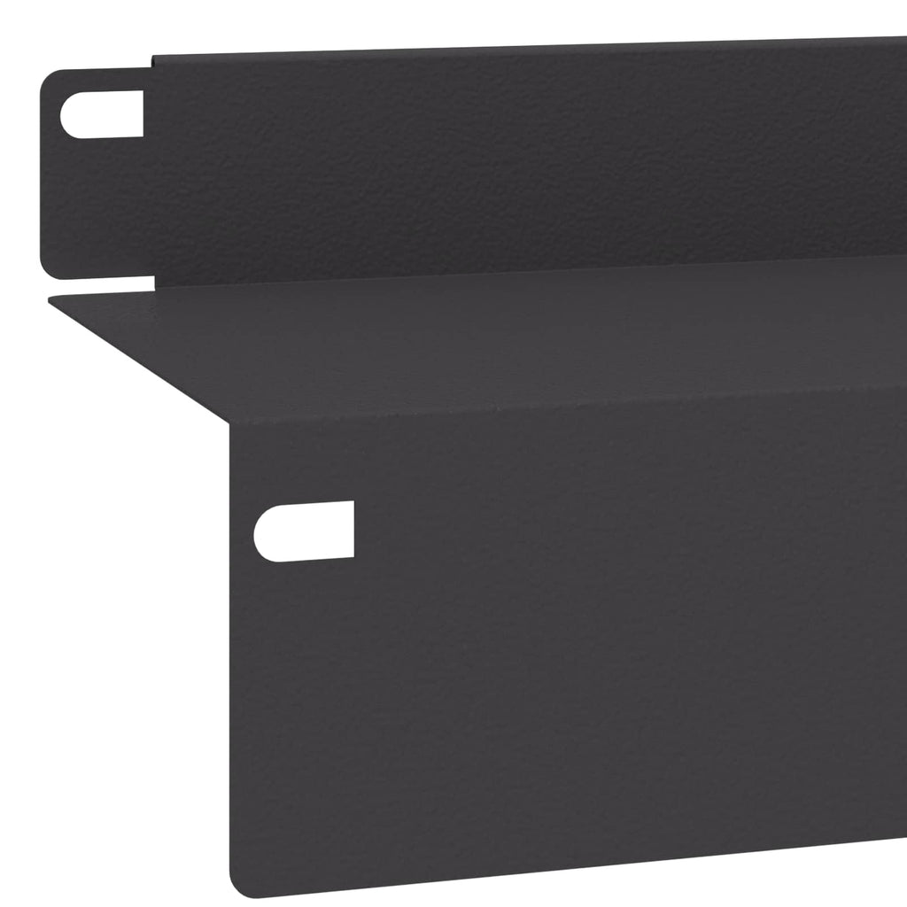 vidaXL Krawężnik do trawnika 10 szt. 100 x 10 x 8 cm Stal Czarny