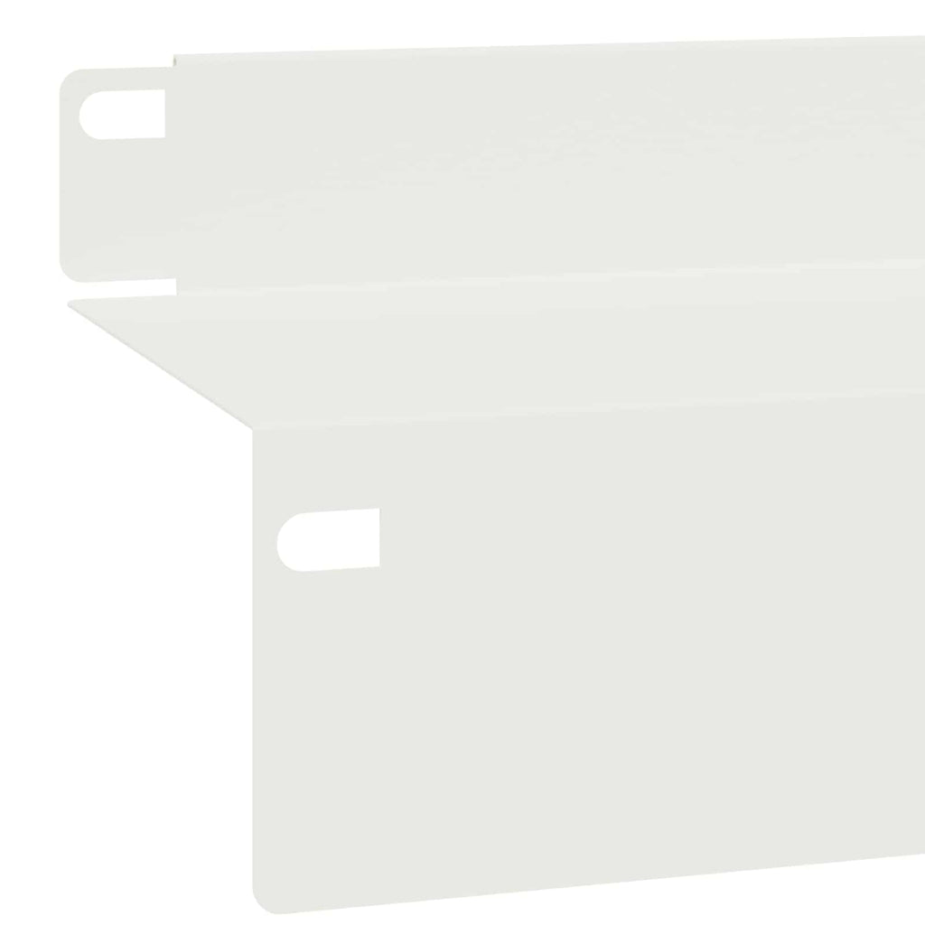 vidaXL Krawężnik do trawnika 30 szt. 100 x 10 x 8 cm Stal Biały